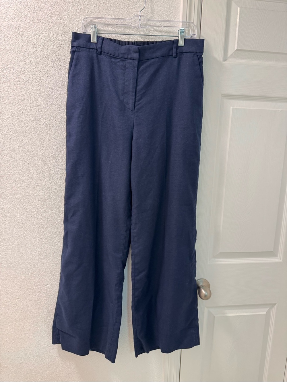 Quince European Stretch Linen Trouser women’s size 12 navy blue